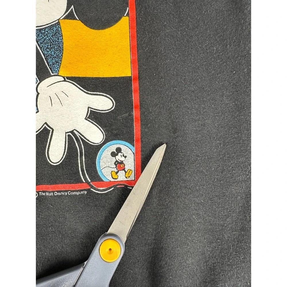 Vintage Disney Mickey Mouse Florida Black Sweatshirt Adult Large 1990s